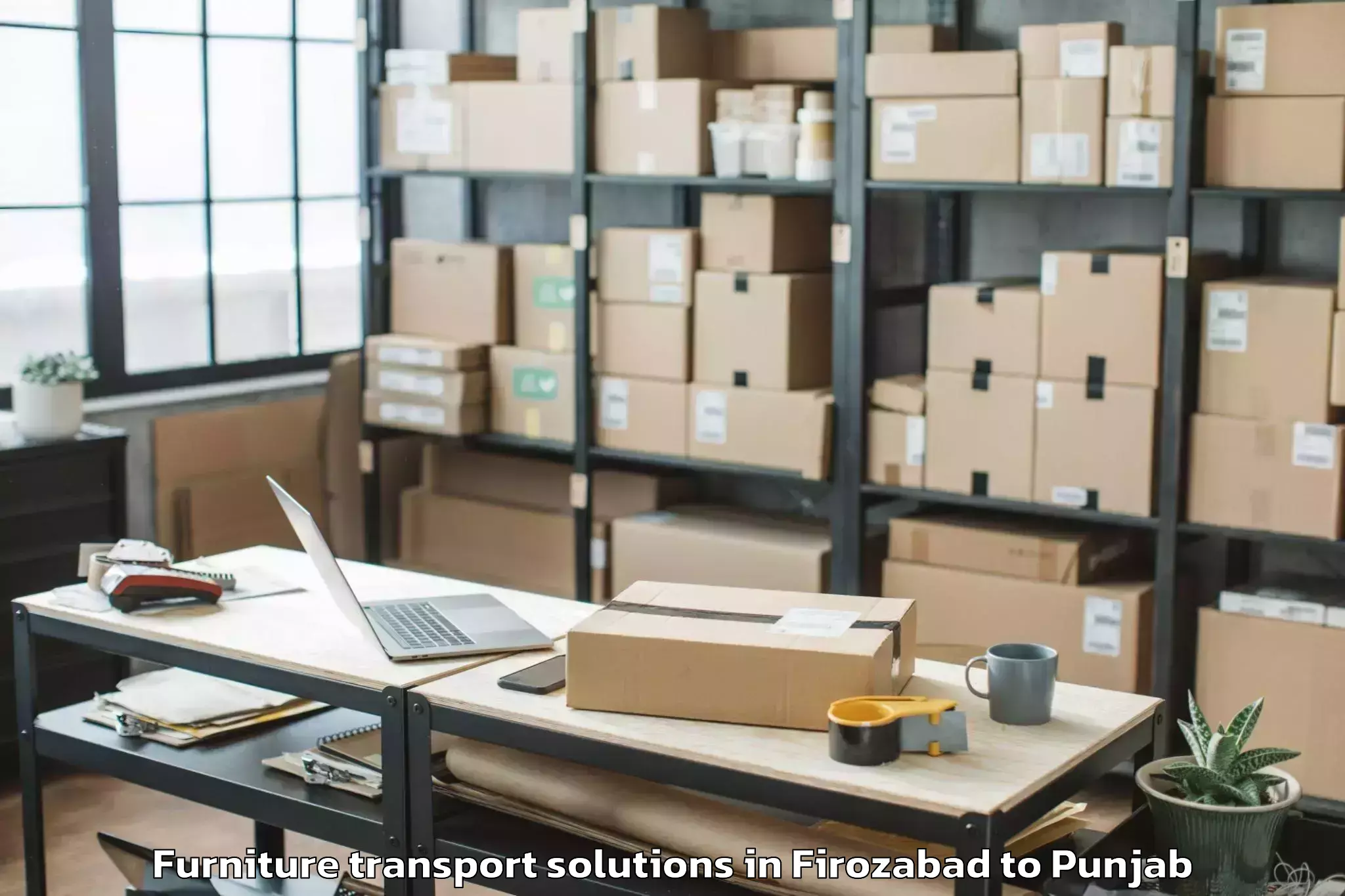 Book Firozabad to Kapurthala Furniture Transport Solutions